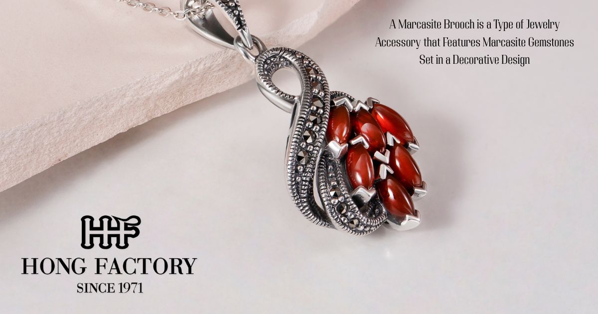 A Marcasite Brooch is a Type of Jewelry Accessory that Features Marcasite Gemstones Set in a Decorative Design